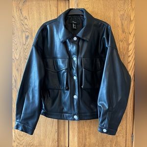 Forever 21 faux leather shacket
